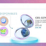 CAJA*12 ESPEJO LUJO DOBLE CARA ESTAMPADO BMR-3276