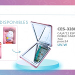 CAJA*12 ESPEJO LUJO DOBLE CARA ESTAMPADO BMR-3280