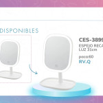 ESPEJO RECARGABLE CON LUZ 31cm BMR-3899-1