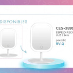 ESPEJO RECARGABLE CON LUZ 31cm BMR-3899-3