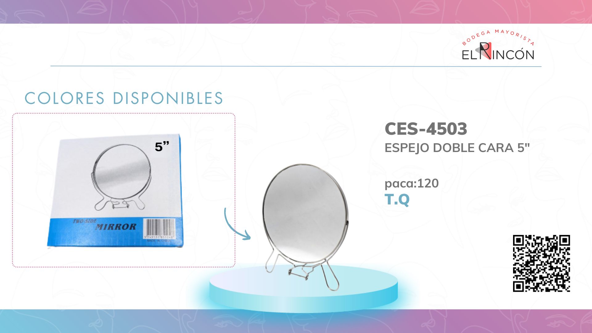 ESPEJO DOBLE CARA 5" BMR-4503