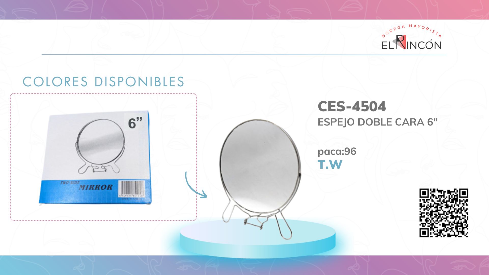 ESPEJO DOBLE CARA 6" BMR-4506