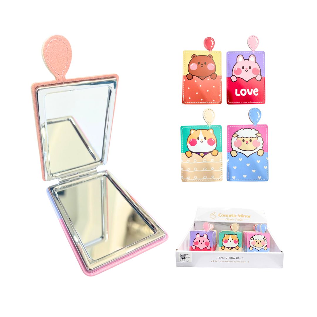 CAJA*12 ESPEJO LUJO DOBLE CARA ESTAMPADO BMR-4892