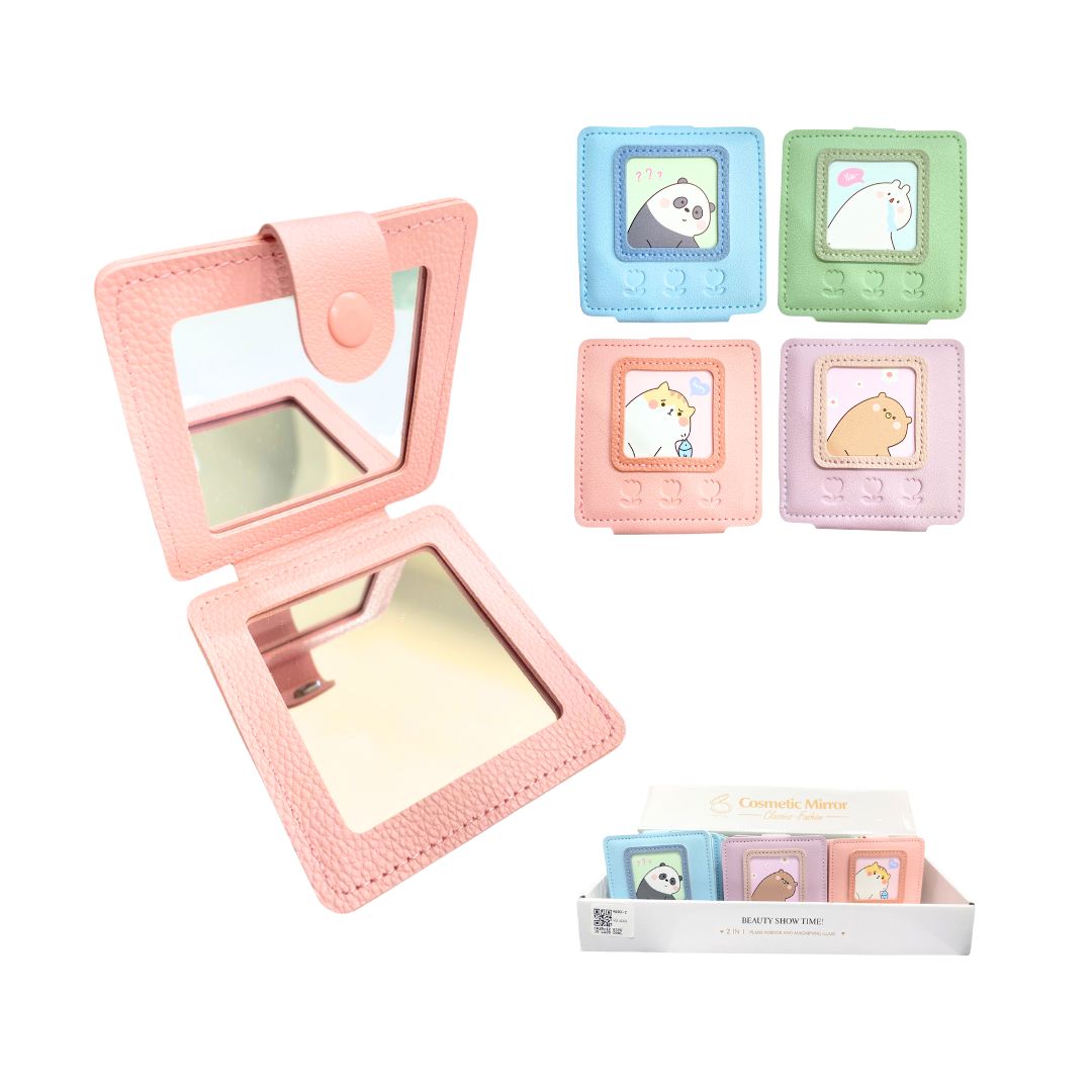 CAJA*12 ESPEJO LUJO DOBLE CARA ESTAMPADO BMR-4893-2