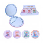 CAJA*12 ESPEJO LUJO DOBLE CARA OSITO ESTAMPADO BMR-5468