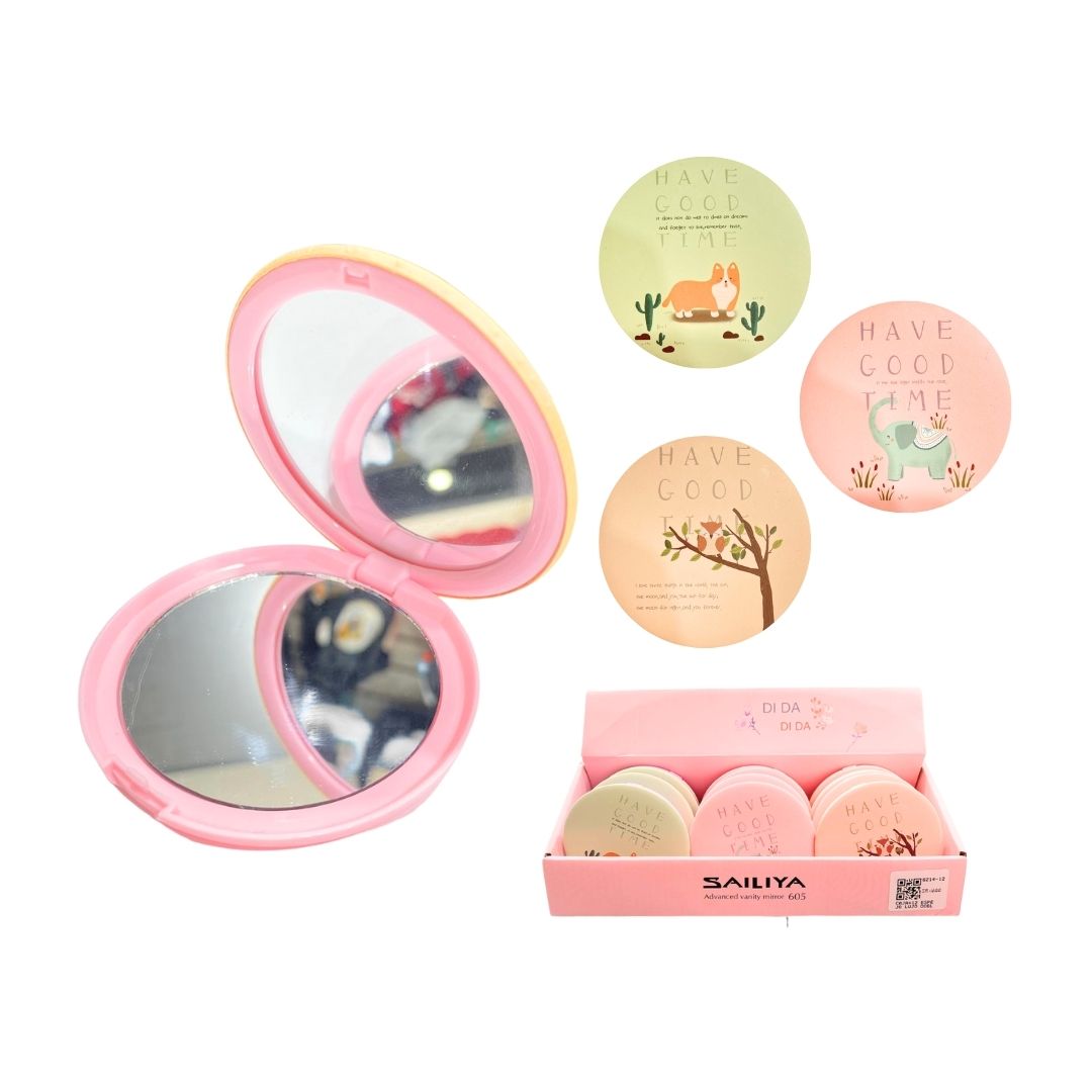 CAJA*12 ESPEJO LUJO DOBLE CARA ESTAMPADO BMR-6214-12