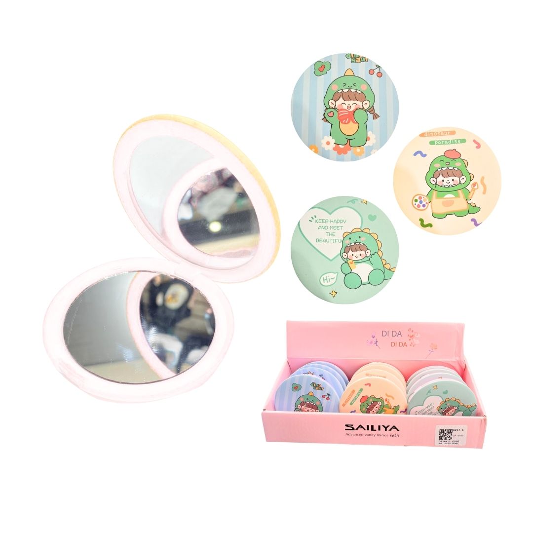 CAJA*12 ESPEJO LUJO DOBLE CARA ESTAMPADO BMR-6214-5