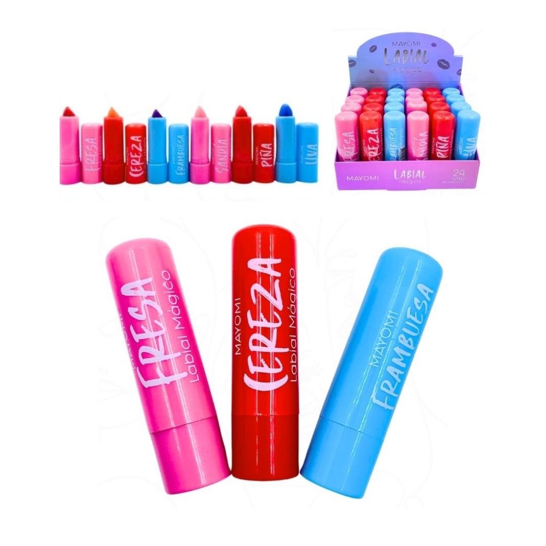 CAJA LABIAL MAGICO FRUTAS MAYOMI*24PCS BMR-1862