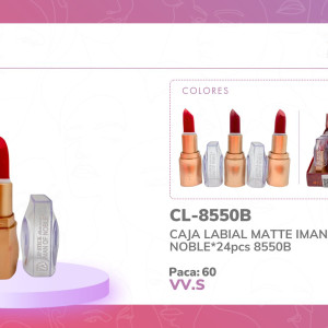 CAJA LABIAL MATTE IMAN OF NOBLE*24pcs 8550B
