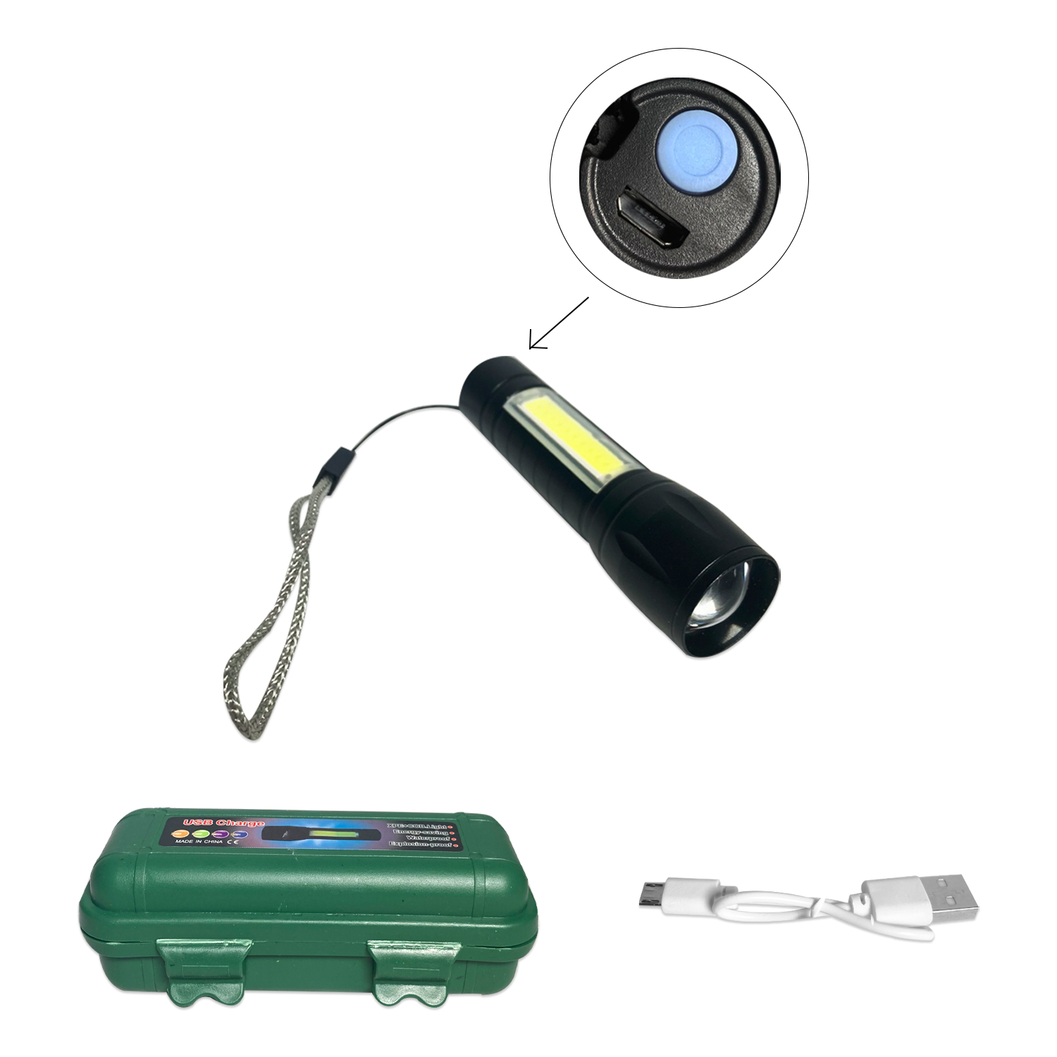 LINTERNA RECARGABLE CON ESTUCHE (CJX60)