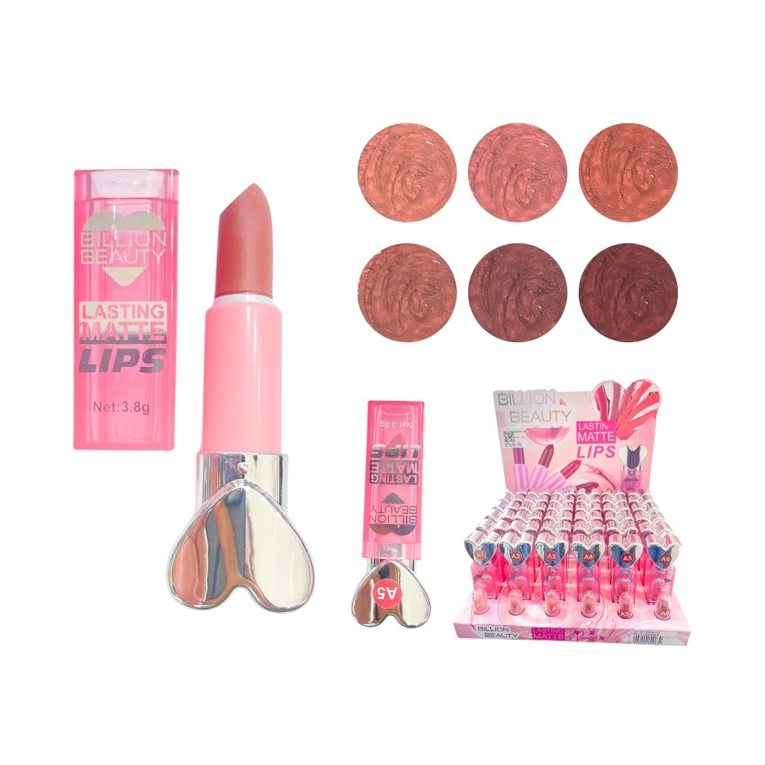 CAJA DE LABIAL MATTE CORAZON BILLION BEAUTY CJ*36 B80063-A