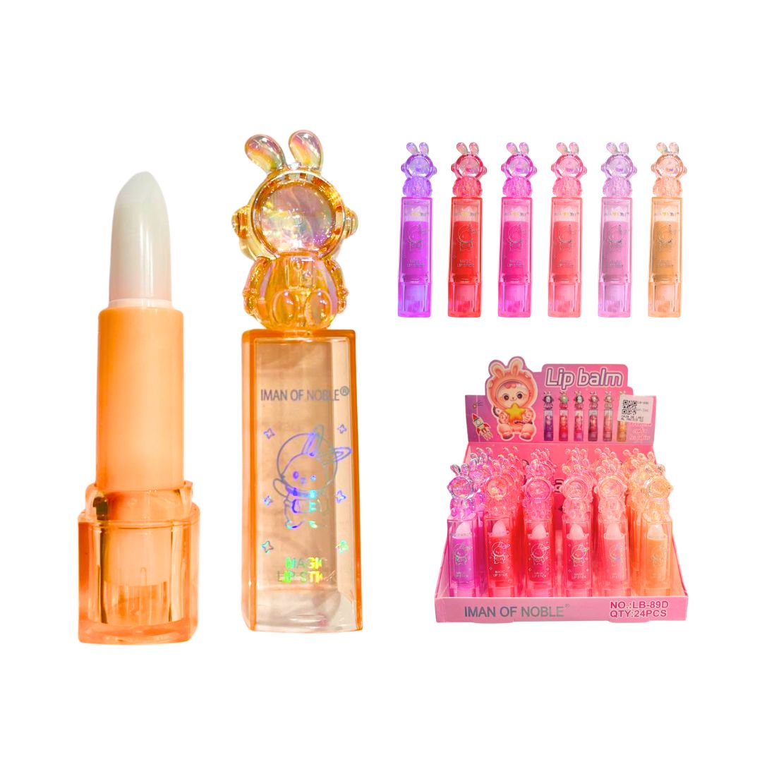 CAJA DE LABIAL MAGICO CONEJITO IMAN OF NOBLE LB-89D CJ*24