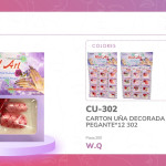 CARTON UÑA DECORADA CON PEGANTE*12 302