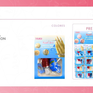 CARTON UÑA DECORADA CON PEGANTE*12 303