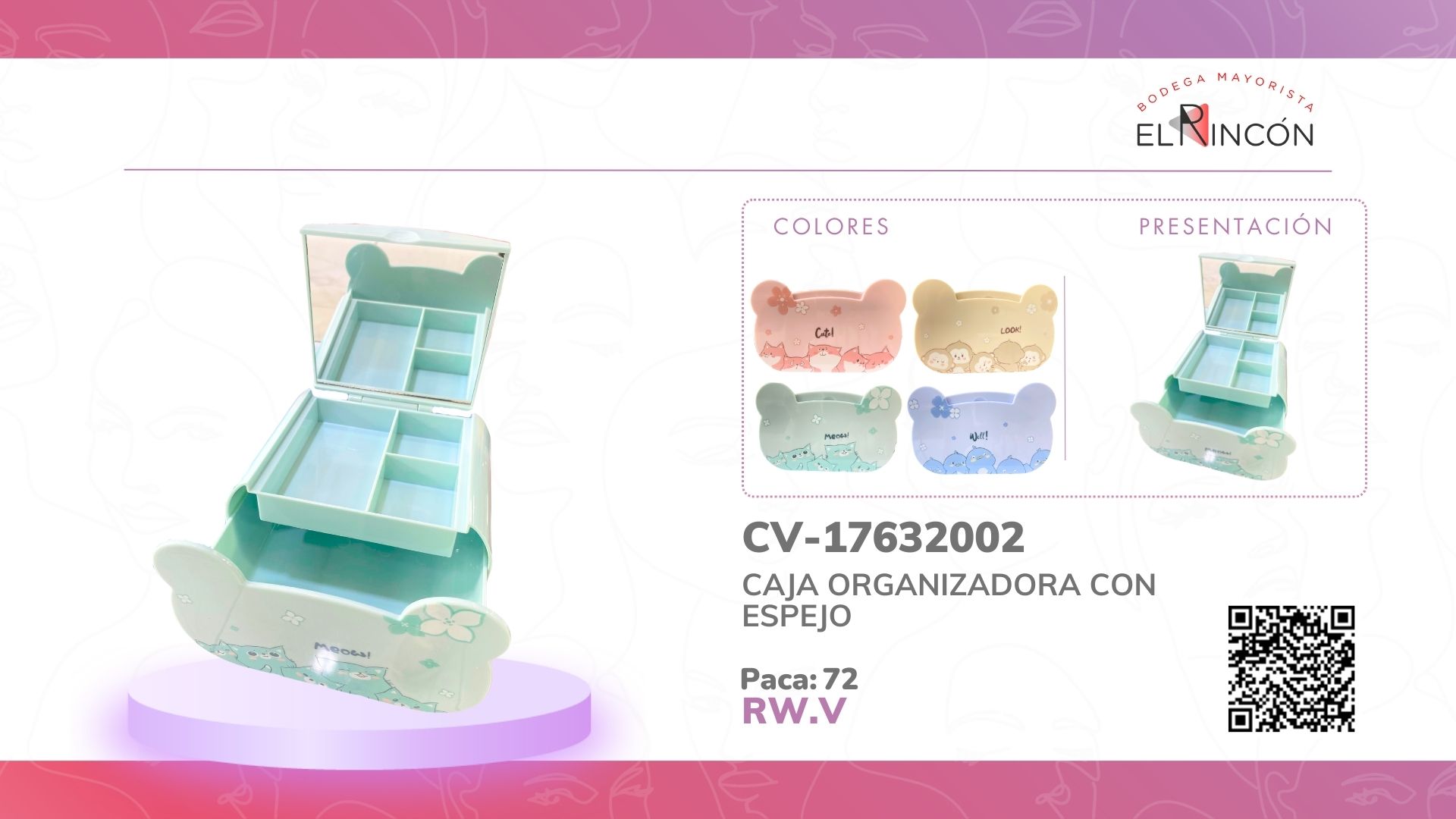 CAJA ORGANIZADORA CON ESPEJO 17632002
