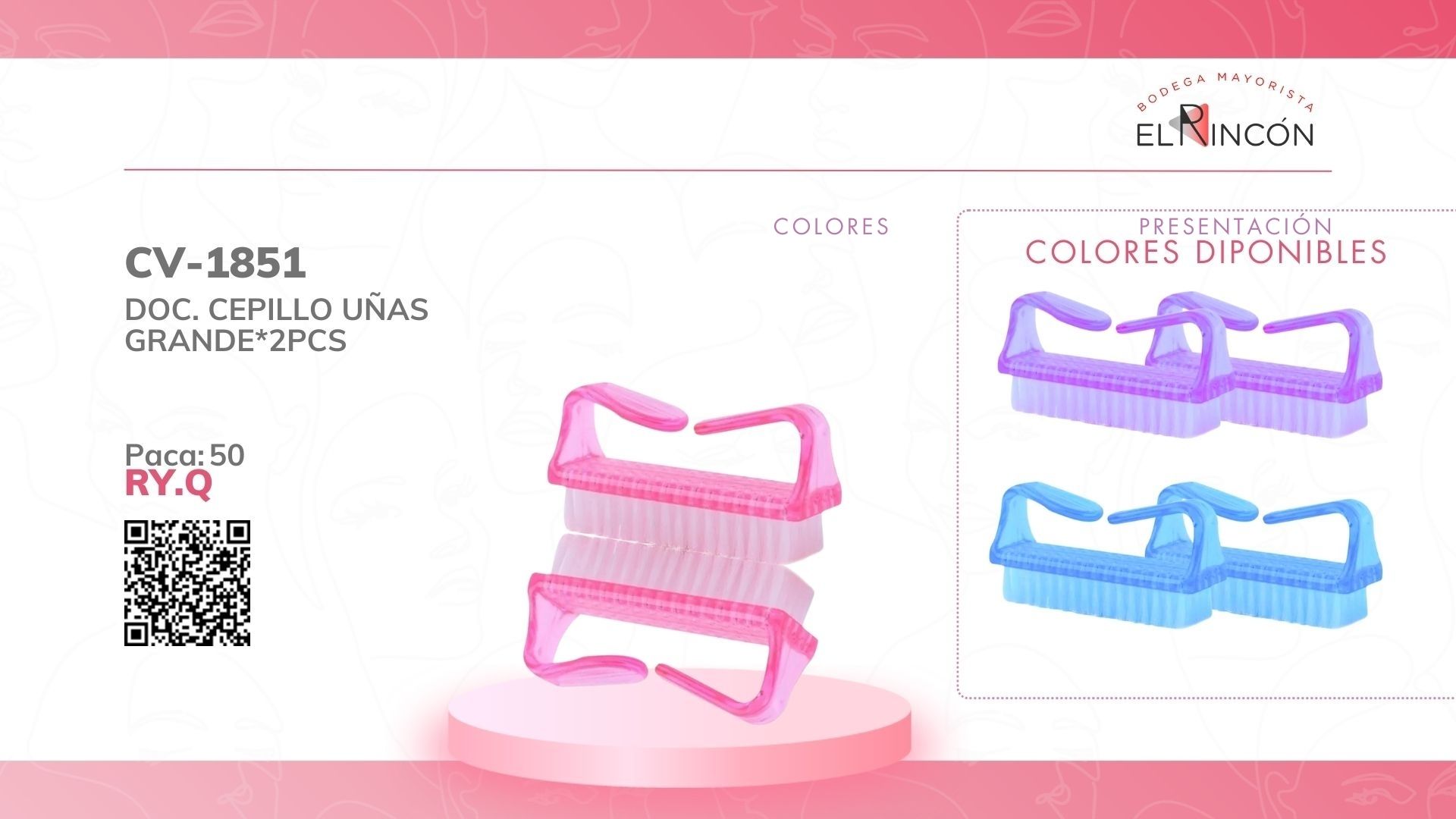 DOC. CEPILLO UÑAS GRANDE*2PCS BMR-1851