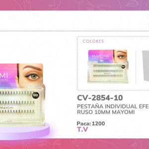 PESTAÑA INDIVIDUAL EFECTO RUSO 10MM MAYOMI BMR-2854-10