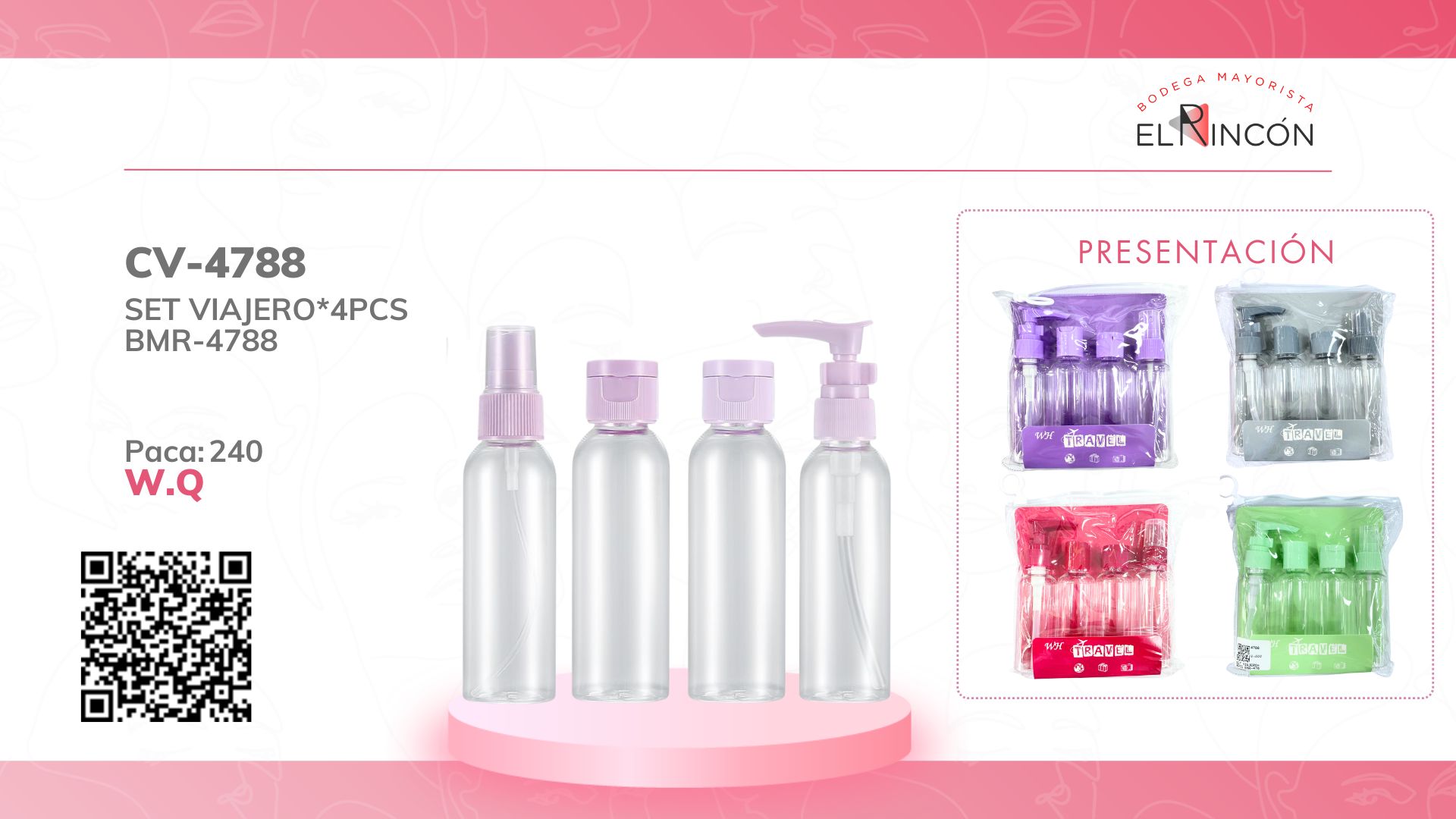 SET VIAJERO*4PCS BMR-4788