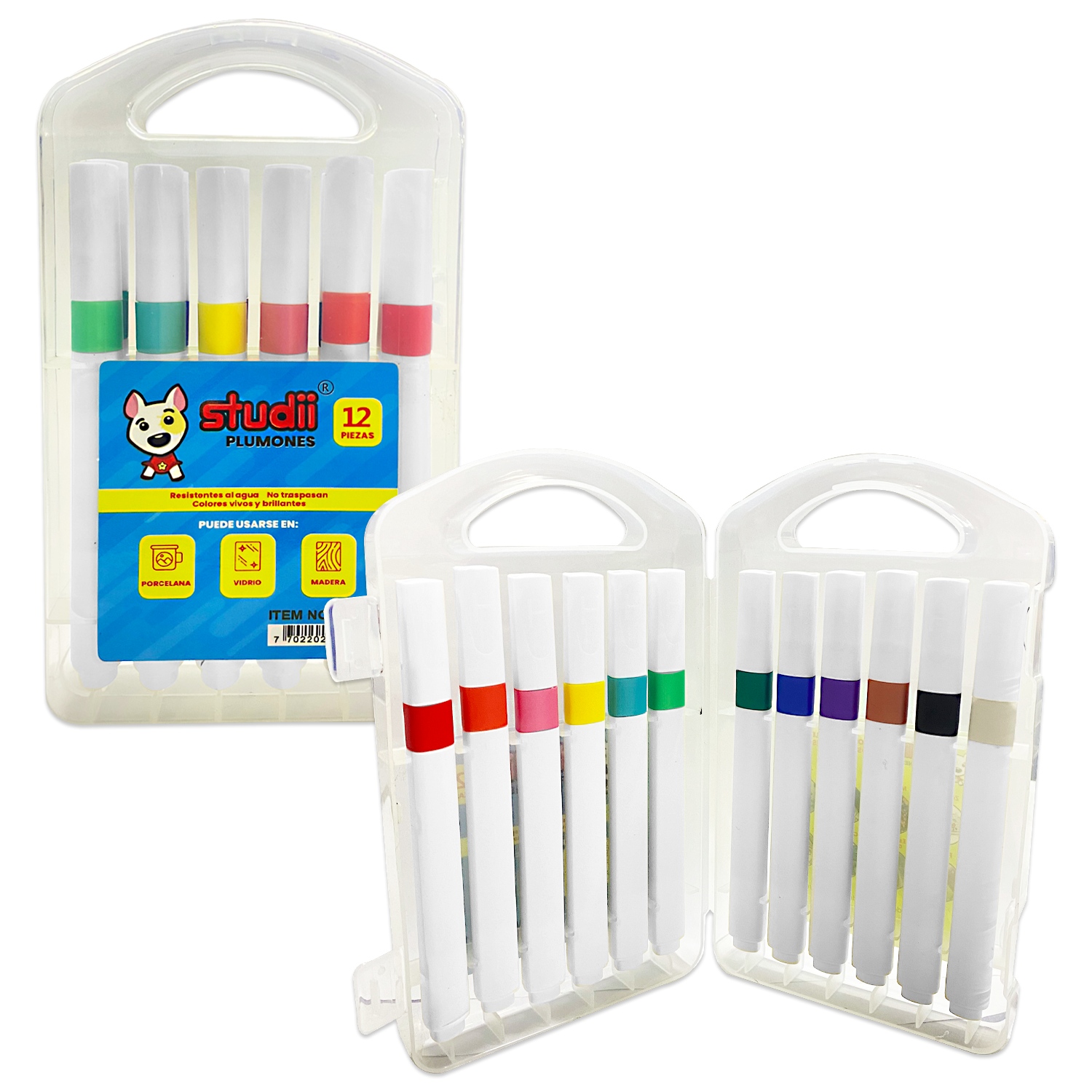 SET PLUMONES ACRILICOS X12 (CJX36)