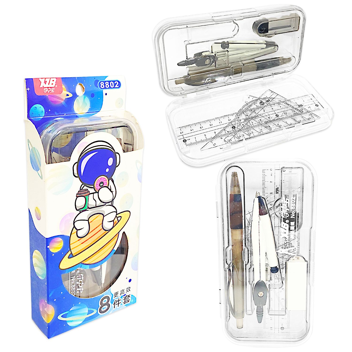 SET COMPAS ASTRONAUTA X8PCS EN CAJA (CJX12)
