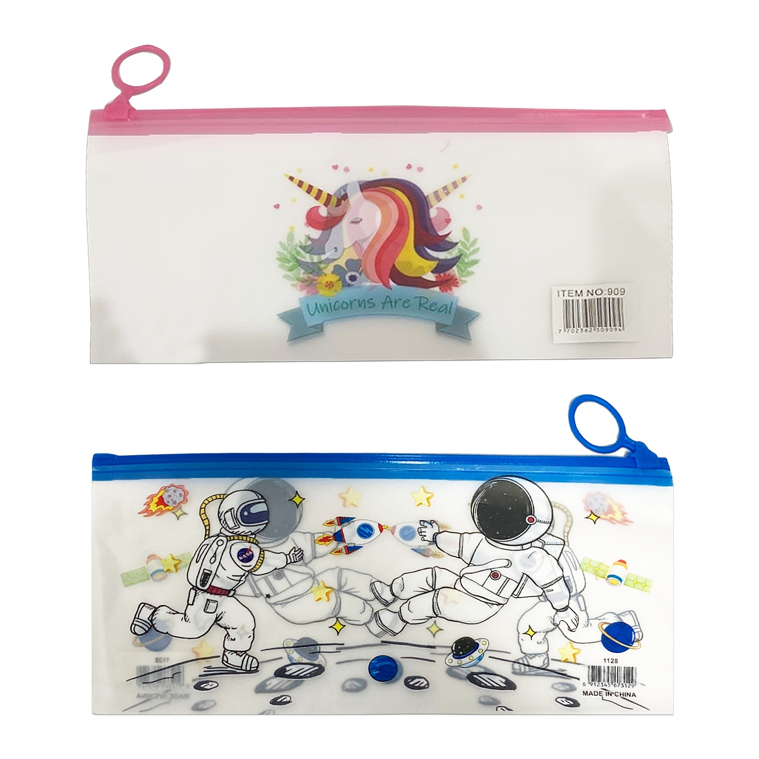 CARTUCHERA TRANSPARENTE ESTAMPADA (PQTX12)