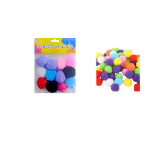 POMPONES DE COLORES X12 DK-4866 (PQT X12)