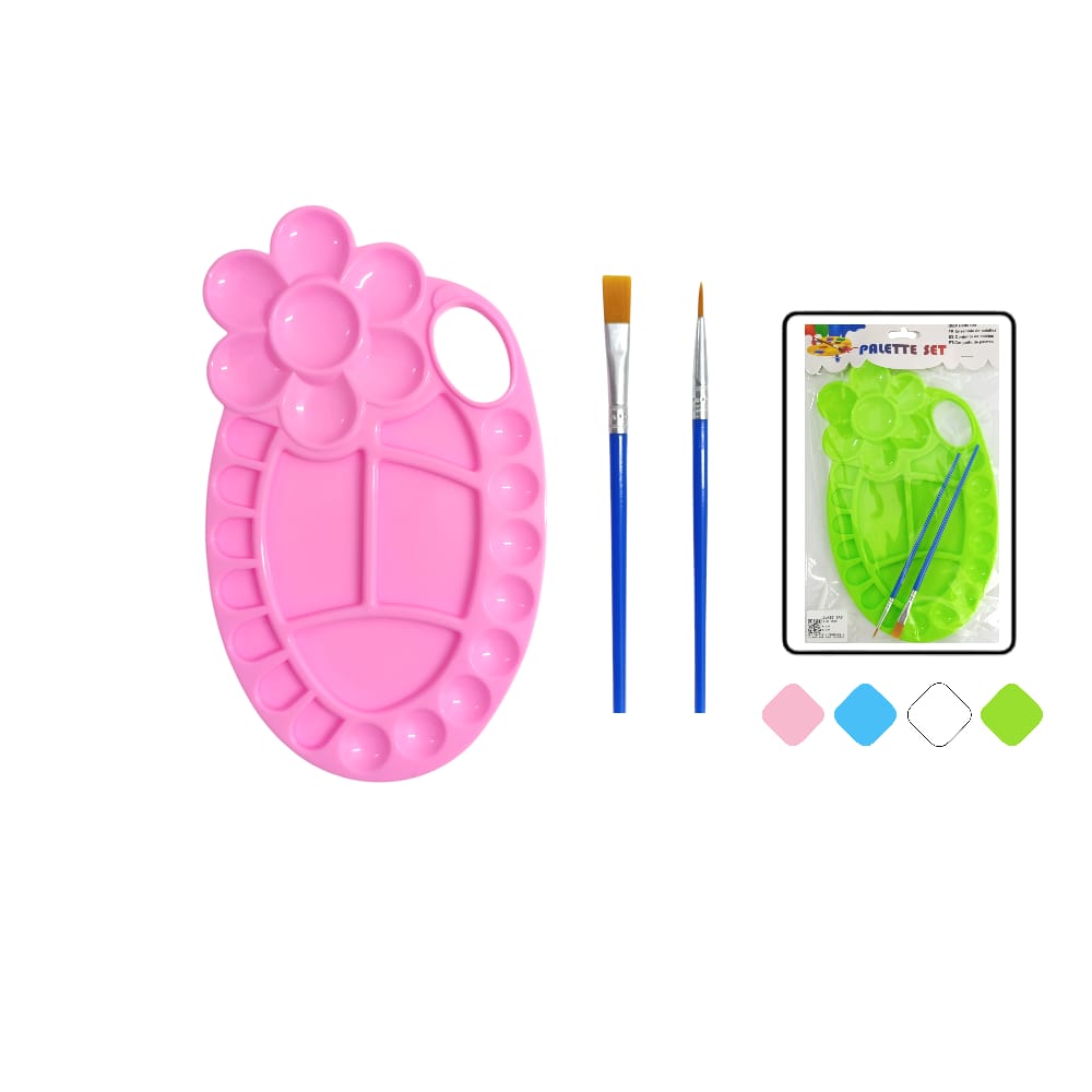 SET PALETA + PINCELES COLORES SURTIDOS DK-4929