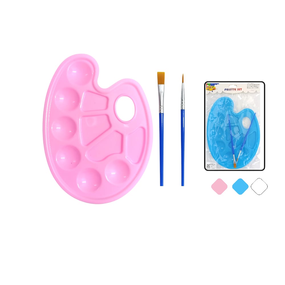 SET PALETA + PINCELES COLORES SURTIDOS DK-4930