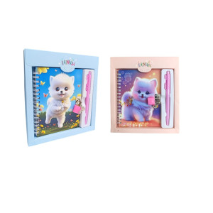 DIARIO CON LAPICERO ESTAMPADO MASCOTA DK-4968