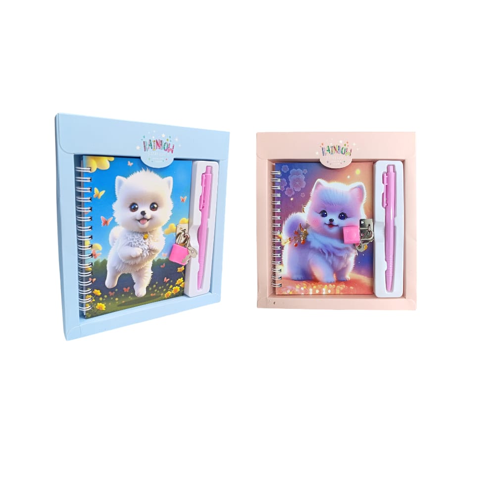 DIARIO CON LAPICERO ESTAMPADO MASCOTA DK-4968