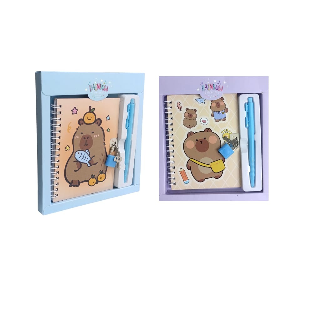 DIARIO CON LAPICERO ESTAMPADO CAPIBARA DK-4969