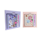 DIARIO CON LAPICERO ESTAMPADO HUELLITAS DK-4974