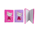 DIARIO PELUCHE ESTAMPADO GATICO DK-4982