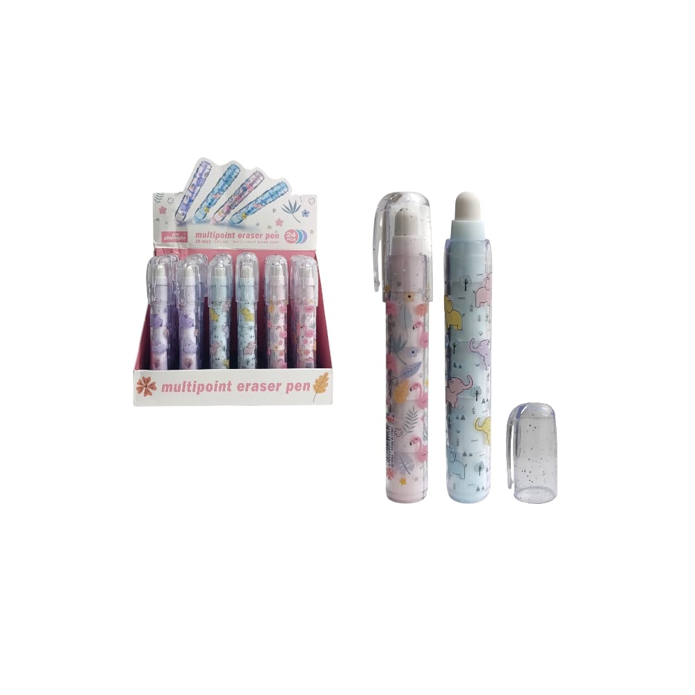 BORRADOR LAPIZ 5 PUNTAS ESTAMPADO ANIMALITOS DK-4988 (CJAX24)