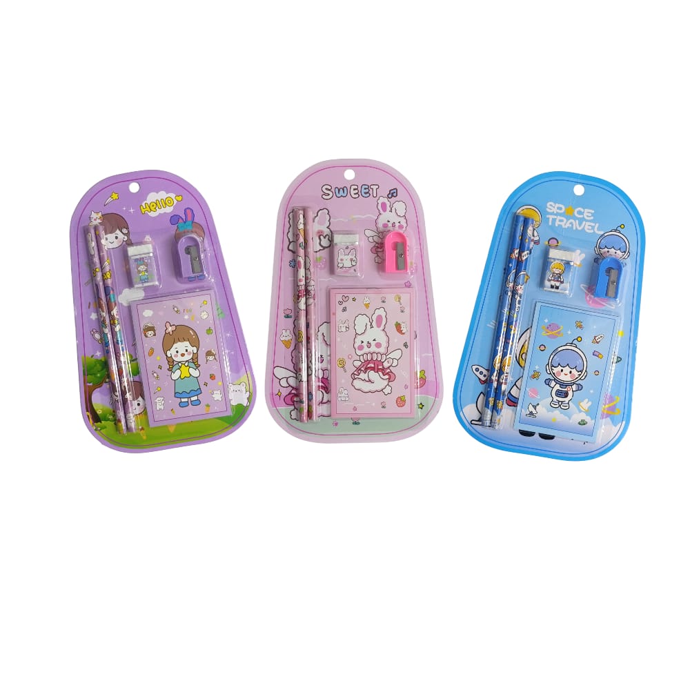 SET ESCOLAR LIBRETA MAS ACCESORIOS DK-8829-1 (CTN X5)