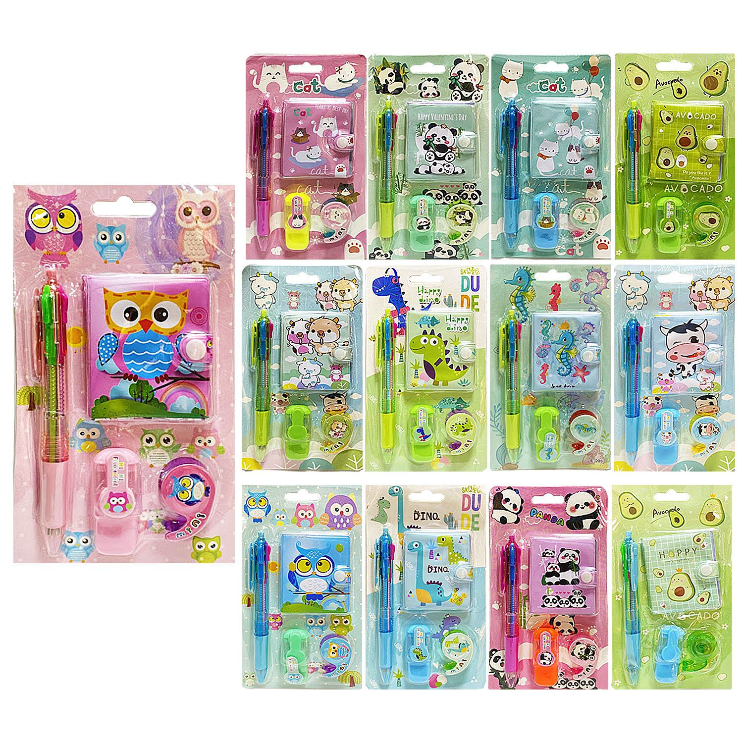 SET ESCOLAR HUELLA X4 ENCARTONADO (PQTX18)