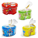 ALCANCIA METALICA MOTIVOS CON CANDADO 10*5CM (CJX24)