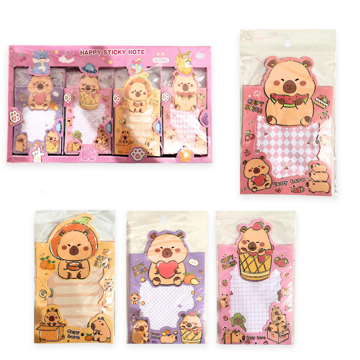 SET DE NOTAS ADHESIVAS CAPIBARA X15 (CJX80)