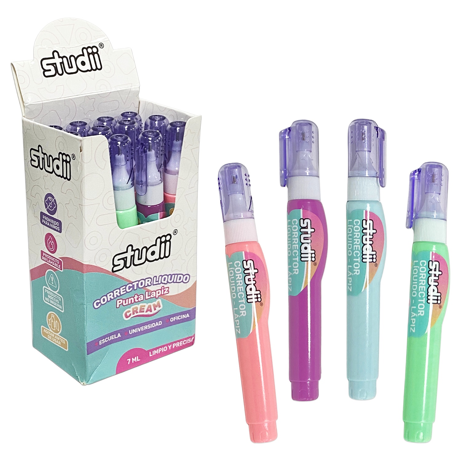 CORRECTOR LIQUIDO COLOR PASTEL 7ML (CJX12)