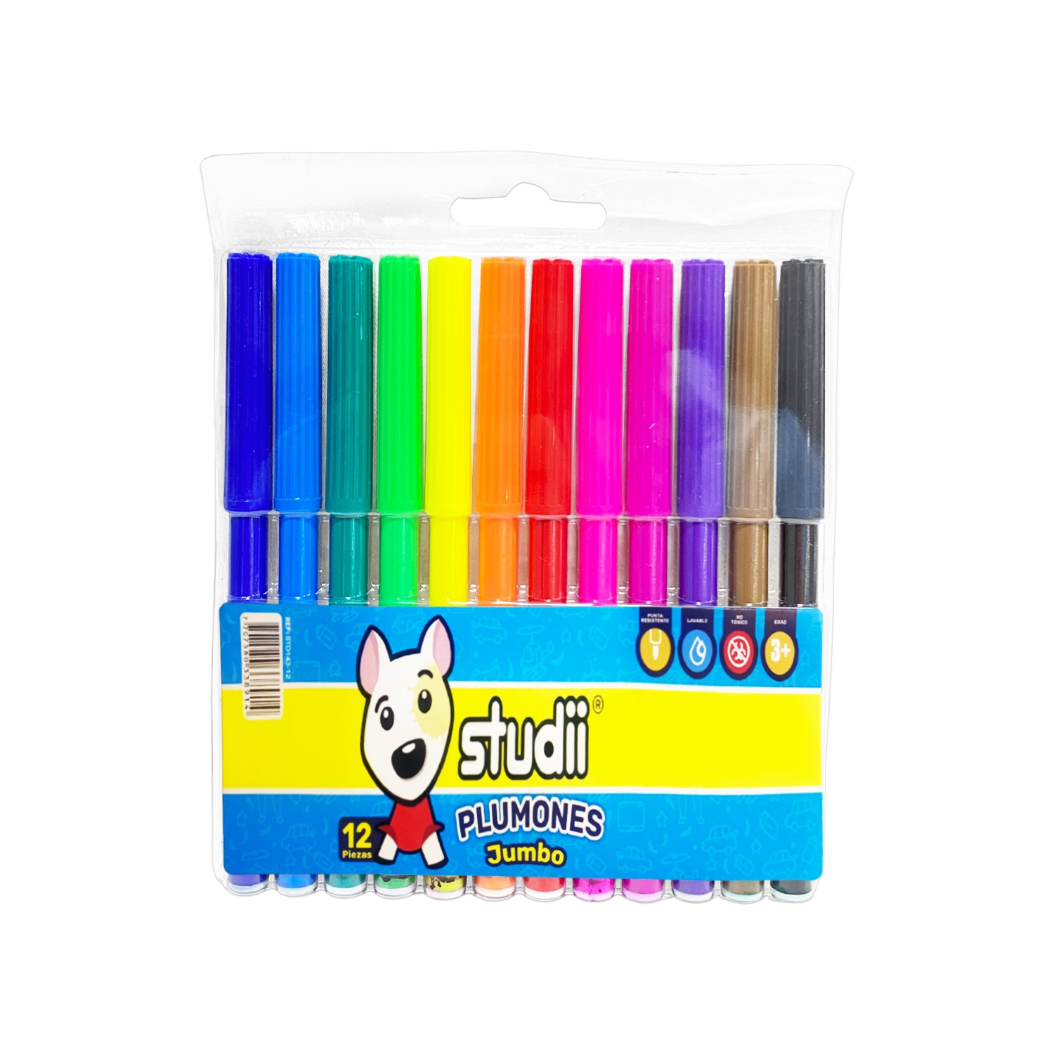 SET PLUMONES LAVABLES X12 (PQTX12)