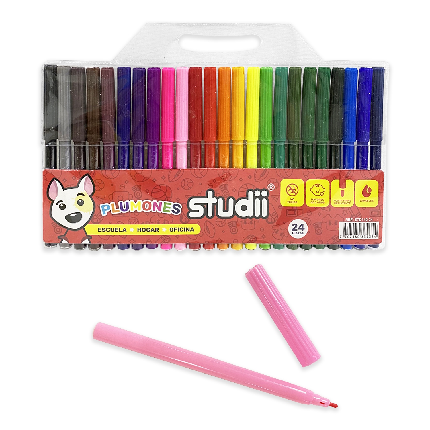 SET PLUMONES LAVABLES X24 (PQTX12)