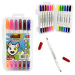 SET PLUMONES DOBLE PUNTA LAVABLES X12 (PQTX24)