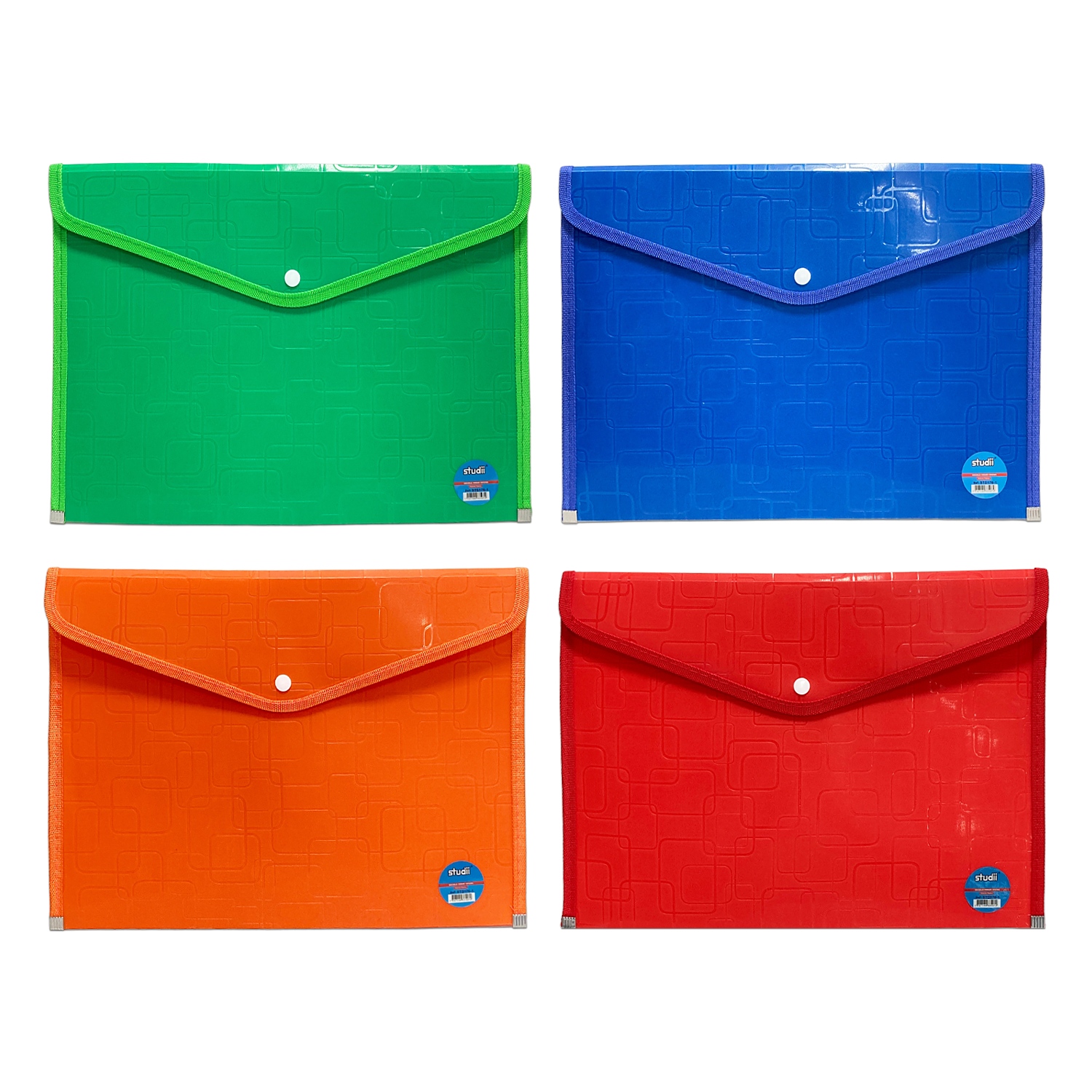 CARPETA PLASTICA OFICIO COLORES (PQTX12)