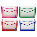 CARPETA BOTON PLASTICA TRANSPARENTE COLORES (PQTX12)