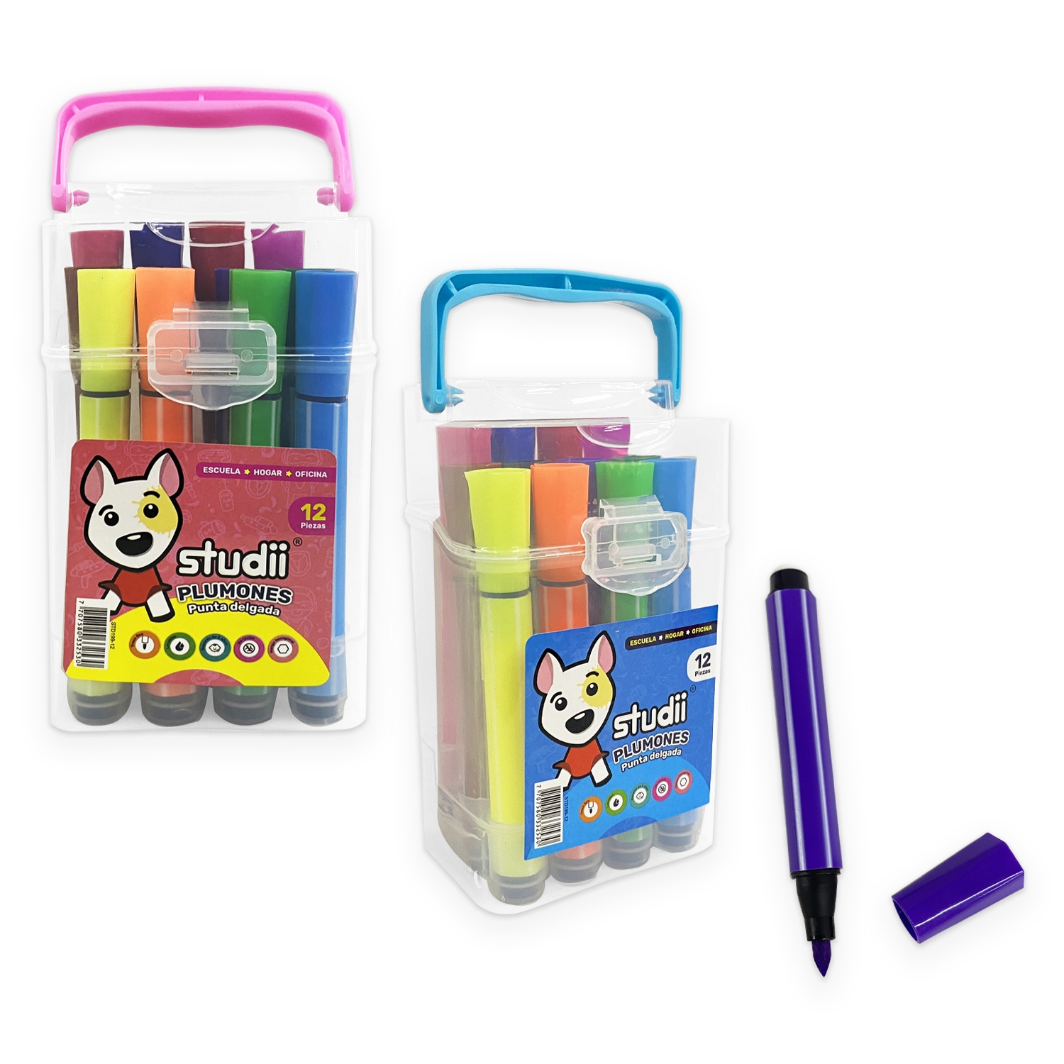 TARRO DE PLUMONES LAVABLES X12 (CJX24)