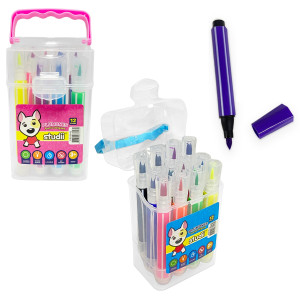 TARRO DE PLUMONES LAVABLES X12 (CJX24)