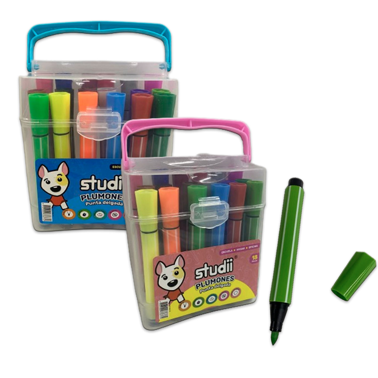 TARRO PLUMONES LAVABLES X18 (CJX16)