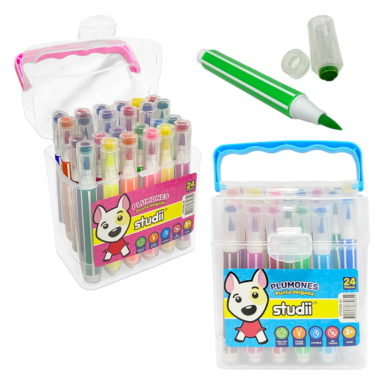 TARRO PLUMONES LAVABLES CON SELLO X24 (CJX12)