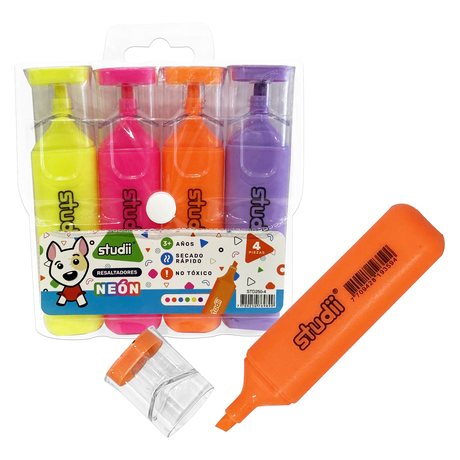 SET RESALTADOR NEON X4 (CJX75)