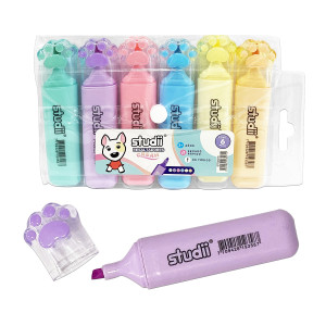 SET RESALTADOR HUELLA COLOR PASTEL X6 (CJX50)